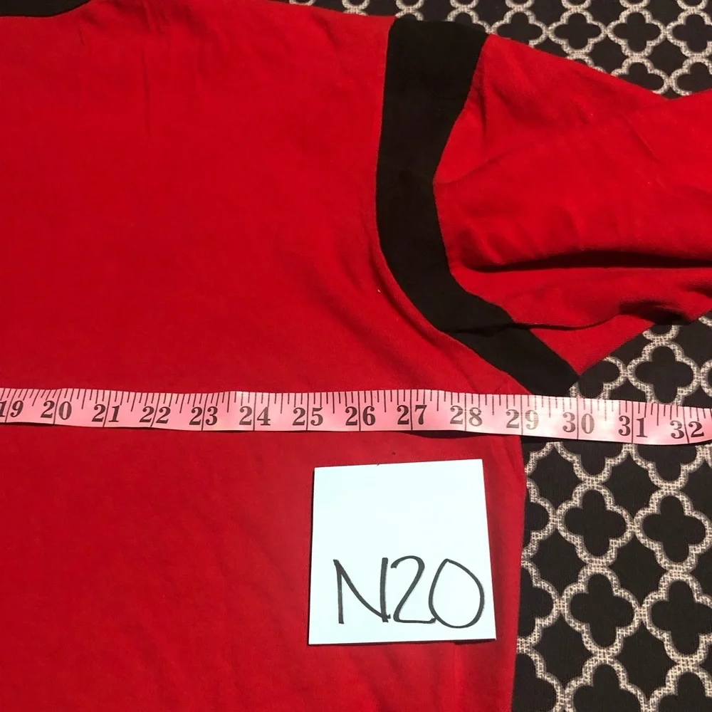 Polo Jeans Co. Ralph Lauren Mens 2XL Long Sleeve Red Graphic T-Shirt Y2K N20